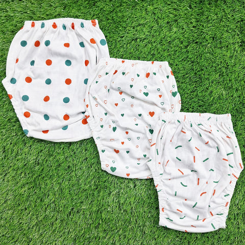 Pack of 3 - Printed - Briefs - Circles Hearts Sprinkles