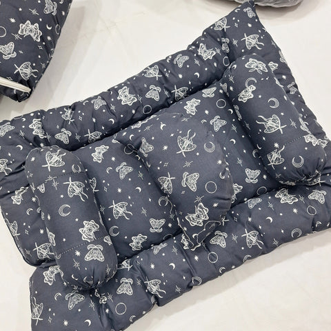 8 Pieces Bedding Set - Vol 05-25 - Black - Butterflies