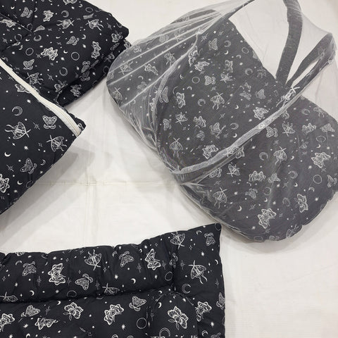 8 Pieces Bedding Set - Vol 05-25 - Black - Butterflies