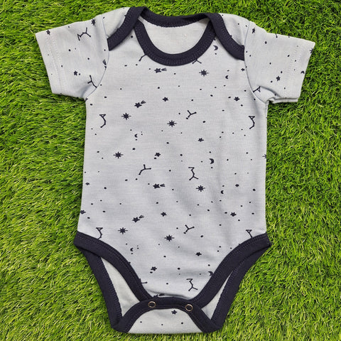 TBS - Pack of 3 - Short Sleeve Bodysuits - Blue - Bear & Donuts