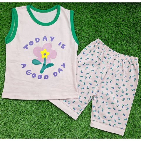 Sando & Shorts - Flower - Pink