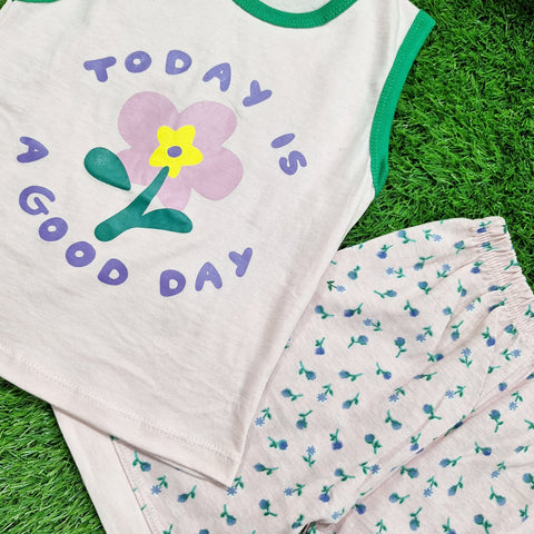 Sando & Shorts - Flower - Pink