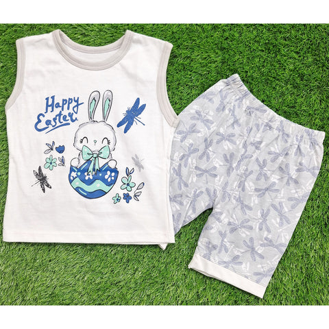 Sando & Shorts - White - Cat