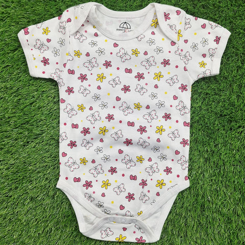 BRL - Pack of 3 - Short Sleeve Bodysuits - Dark Pink - Rabbit