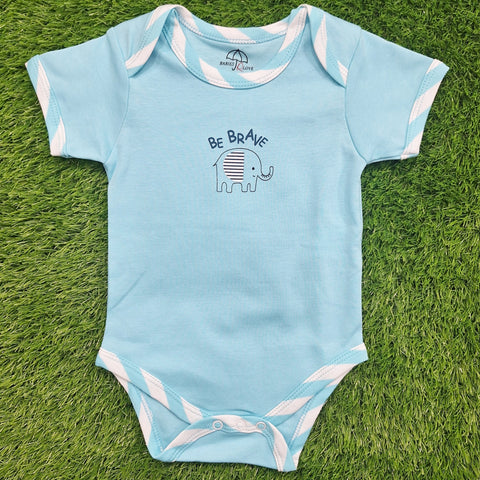 BRL - Pack of 3 - Short Sleeve Bodysuits - Blue - Lining
