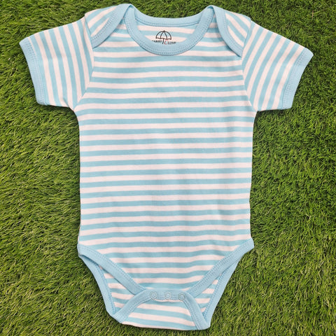 BRL - Pack of 3 - Short Sleeve Bodysuits - Blue - Lining