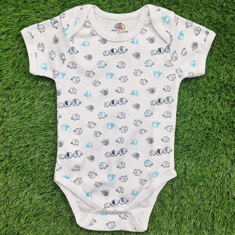 BRL - Pack of 3 - Short Sleeve Bodysuits - Blue - Lining