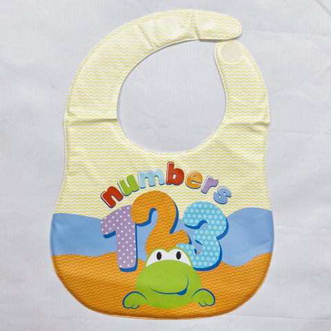 Baby Bib - Orange - Numbers