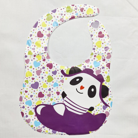 Baby Bib - Purple - Hearts