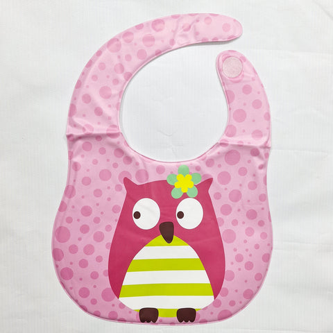 Baby Bib - Pink - Owl