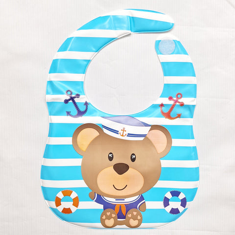 Baby Bib - Blue - Bear