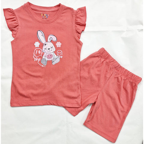 TBS_BRL - T-Shirt & Shorts - Pink - Happy Cat