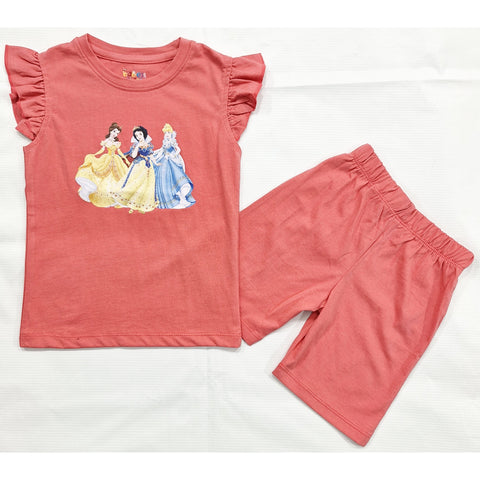 TBS_BRL - T-Shirt & Shorts - Pink - Disney Princess