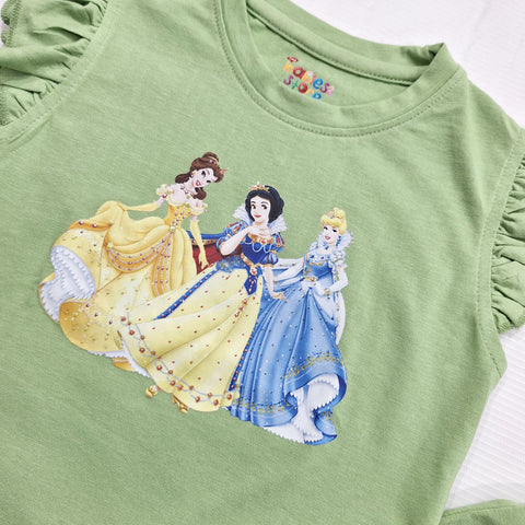 TBS_BRL - T-Shirt & Shorts - Green - Disney Princess