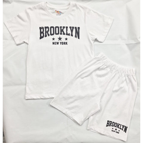 TBS_BRL - T-Shirt & Shorts - White - Brooklyn