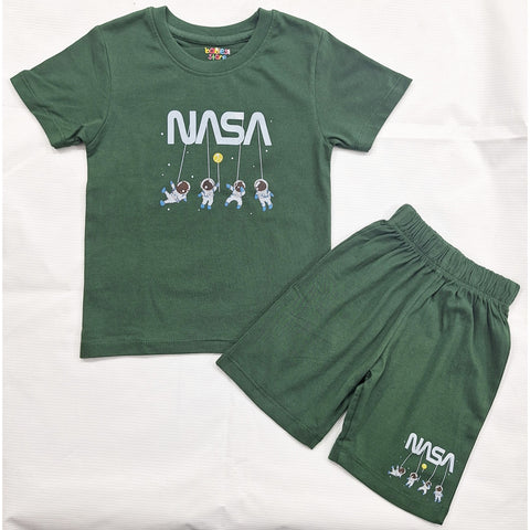 TBS_BRL - T-Shirt & Shorts - Green - NASA