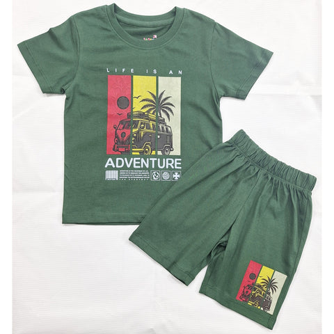 TBS_BRL - T-Shirt & Shorts - Green - Adventure