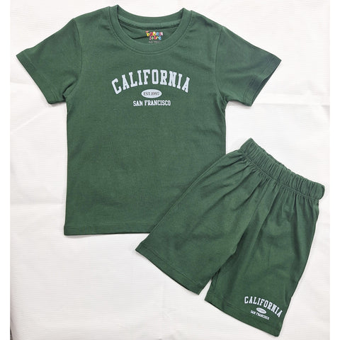 TBS_BRL - T-Shirt & Shorts - Green - California