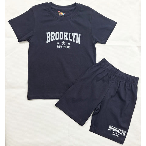TBS_BRL - T-Shirt & Shorts - Navy Blue - Brooklyn