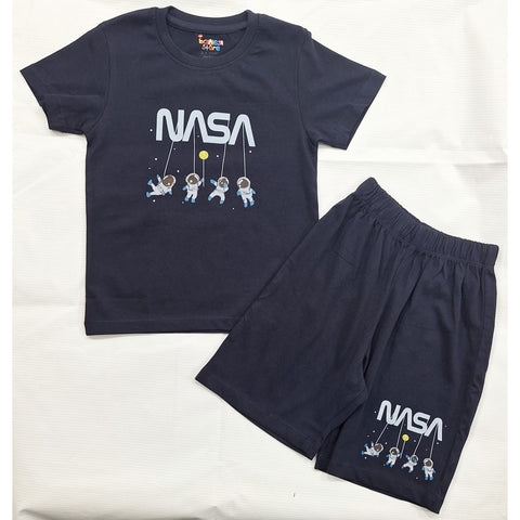 TBS_BRL - T-Shirt & Shorts - Navy Blue - NASA