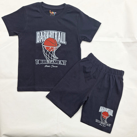 TBS_BRL - T-Shirt & Shorts - Navy Blue - Basket Ball