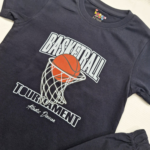 TBS_BRL - T-Shirt & Shorts - Navy Blue - Basket Ball
