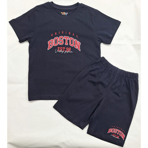 TBS_BRL - T-Shirt & Shorts - Navy Blue - Boston