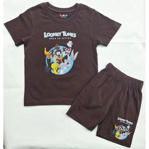 TBS_BRL - T-Shirt & Shorts - Brown - Looney Tunes