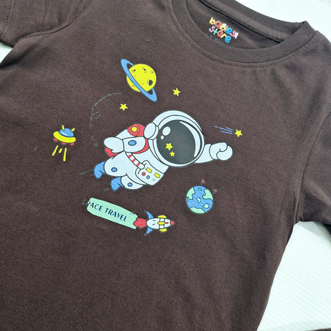 TBS_BRL - T-Shirt & Shorts - Brown - Astronaut
