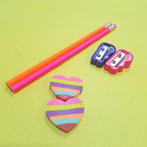 7 Pieces - Pouch Stationery Gift Set - Barbie - 0002