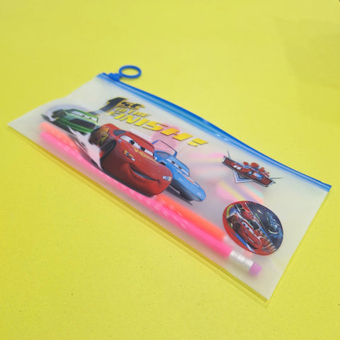7 Pieces - Pouch Stationery Gift Set - Cars - 0002