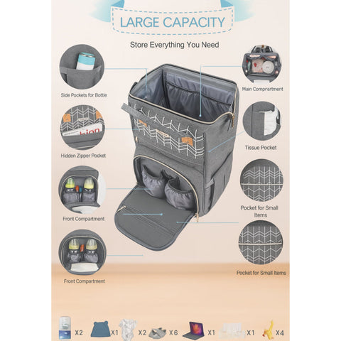 Babeyer - Waterproof Diaper Backpack - Pattern