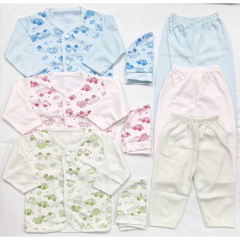 Kiddy's - Pack of 3 - Newborn Night Suits - Cars