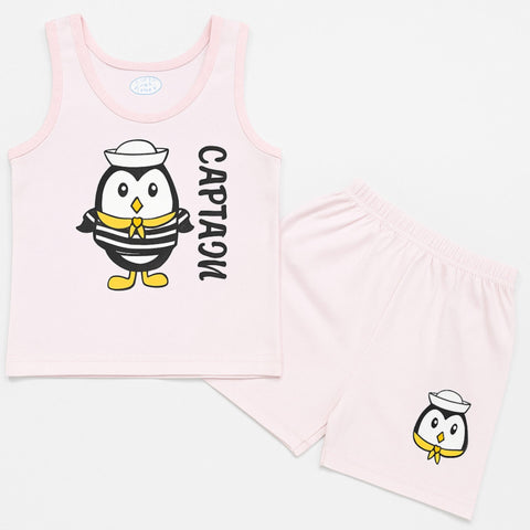 Sando & Shorts - Pink - Penguin