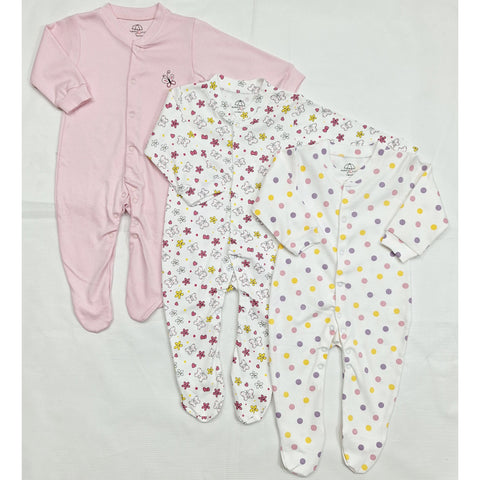BRL - Pack of 3 - Sleep Suits - Butterfly