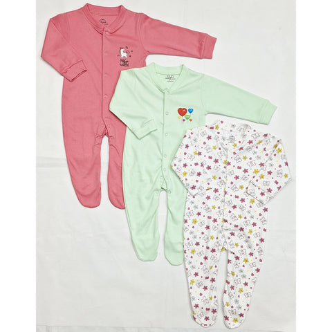 BRL - Pack of 3 - Sleep Suits - Unicorn