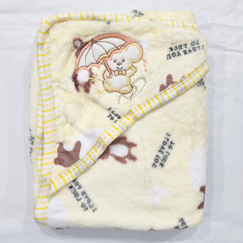 Fleece - Wrapping Sheet - Umbrella & Bear - Yellow - 25