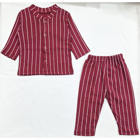 TBS - Night Suit - Vol-08-25 - Maroon - Stripes