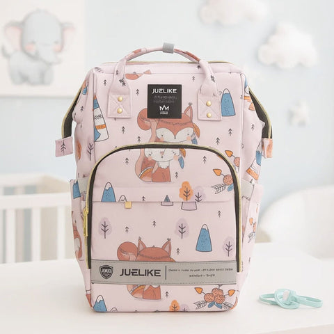 Juelike - Waterproof Diaper Backpack - Pink - Cat