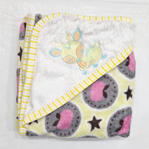 Fleece - Wrapping Sheet - Star & Fruit - Yellow - 25