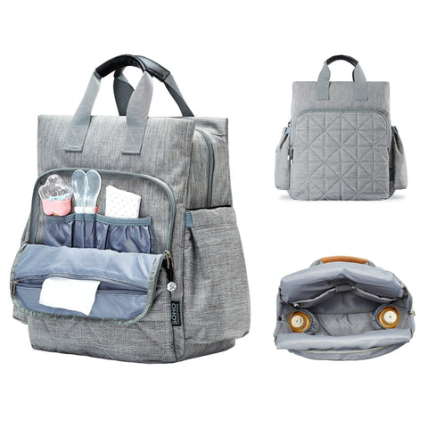 Fashion Way - Waterproof Diaper Backpack - Grey