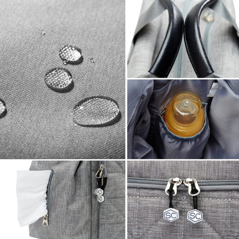 Fashion Way - Waterproof Diaper Backpack - Grey
