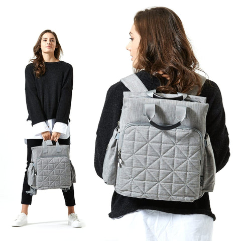 Fashion Way - Waterproof Diaper Backpack - Grey