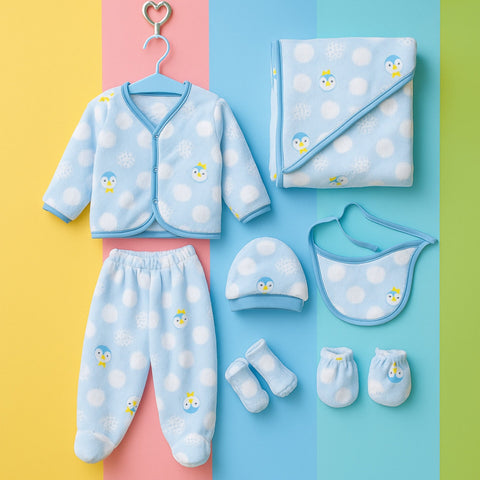 Fleece - 8 Pieces - Starter Set - Blue - Penguin