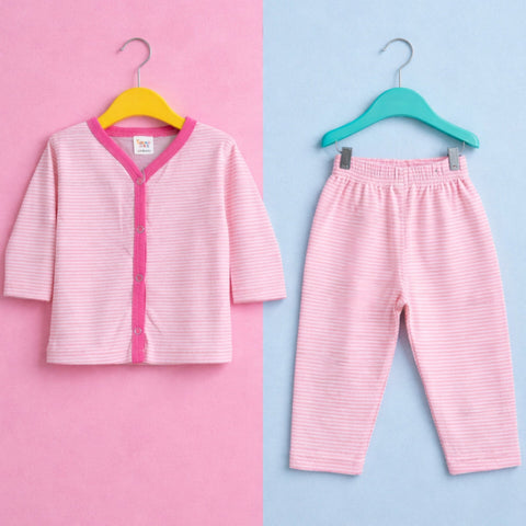 TBS - Cotton Jersey - Night Suit - Pink - Lining - 26