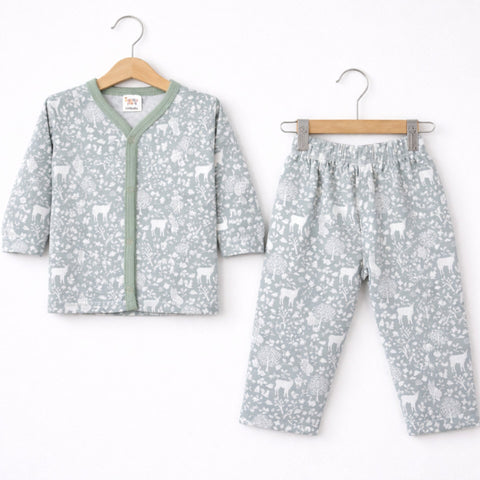 TBS - Cotton Jersey - Night Suit - Grey - Jungle - 26