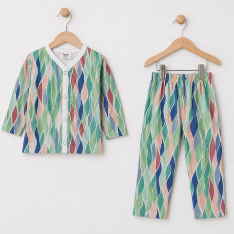 TBS - Cotton Jersey - Night Suit - Multicolour - Pattern - 26