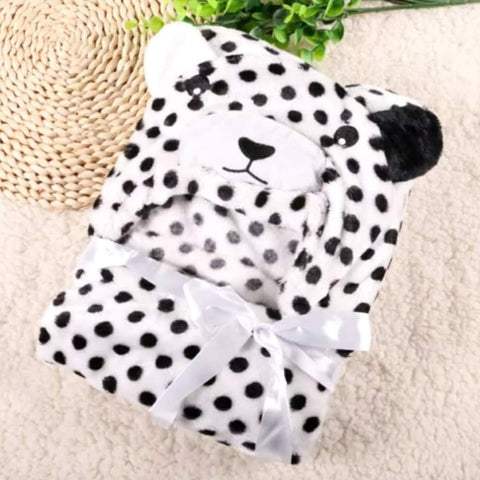Kolaco - Hoodie Blanket - Black - Polka