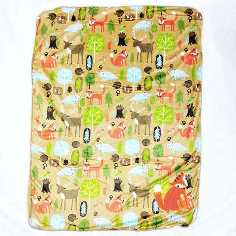 For Baby - Fur Blanket - Brown - Animals