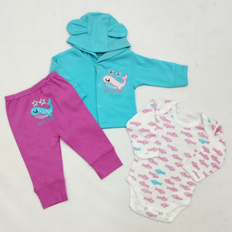 3 Pieces Suit Set - Fish